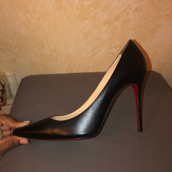 Christian Louboutin Shoes - Nearly New: Louboutin Black Pointy Pump Decollette